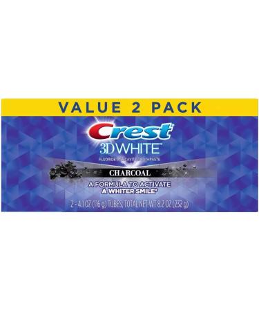 Crest 3D White Charcoal Toothpaste 4.1 Oz (116g) - Pack of 2 - Brighten & Whiten Teeth - Buy Online on GoSupps.com