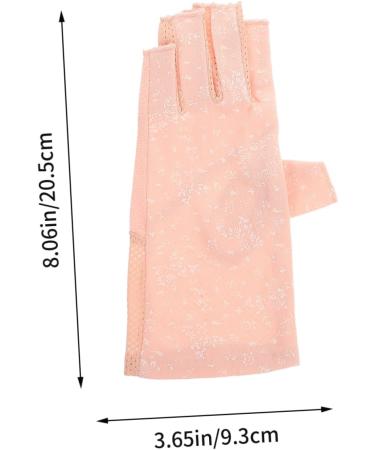 Healeved 3 Pairs Sun Protection Half Finger Gloves Salon Supply Hand Gloves for Protection Prevention Gloves Salon Manicure Gloves UV Gloves Pink Fingerless Nylon Hand Guard Miss - Buy Online on GoSupps.com