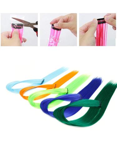 Color Straight Hair Wig Clips - Decorative Accessories for Women & Girls | Party & Night Club Style - Buy Online on GoSupps.com