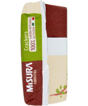 Misura Crackers Integrali Fibrextra Whole Grain Crackers 14% Fiber and 100% Whole Wheat Flour 385 g Pack of 6 - Buy Online on GoSupps.com