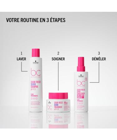 Schwarzkopf Professional Bonacure Color Freeze Silver Shampoo Grey & Lightened Blonde Hair Eliminates Yellow Tones Revives Cool Tones With Vegan Keratin SLS SLES Free 250 ml - Buy Online on GoSupps.com