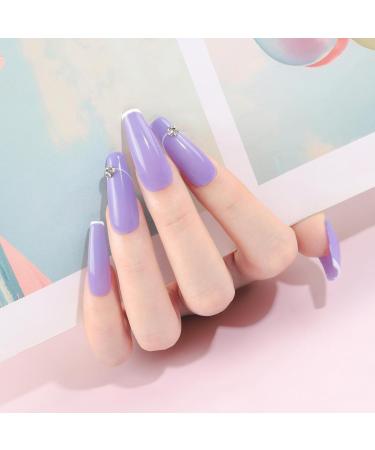 Purple 2G Dipping Powder Nail Starter Dipping Powder System French Powder No Needed Nail Lamp Fast Dry Nail Art Manicure DIY Salon Gift Set for Women Girls DIY Nail Beginner Home Salon Gift YA03-011 - Buy Online on GoSupps.com