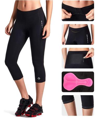 NAVISKIN Women's 3/4 Cycling Shorts - Comfortable Cycling Tights with Seat Pad for Road Bike | International Shipping Available - Buy Online on GoSupps.com