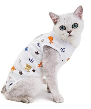 Tineer 2 Packs E-Collar Alternative for Cats- Professional Surgical Recovery Suit for Abdominal Wounds After Surgery Wear - Machine Washable - Kittens Physiological Clothes (S Donut + Ball) S Donut + Ball - Buy Online on GoSupps.com