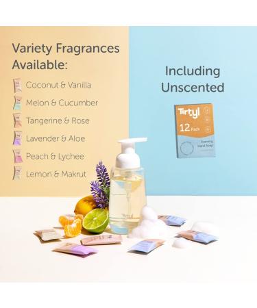 Tirtyl Foaming Hand Soap Tablet Refills - 12 Pack - Coconut & Vanilla Scent - Eco-Friendly and Moisturizing Formula - 96 fl oz Total - Buy Online on GoSupps.com