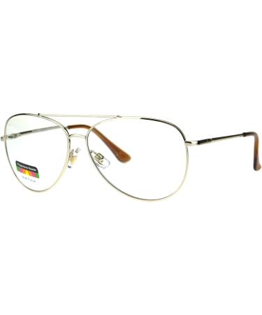 SA106 Men's Metal Rim Officer Pilot Multi 3 Power Progressive Reading Glasses - Gold 3.0x | International Shipping Available - Buy Online on GoSupps.com