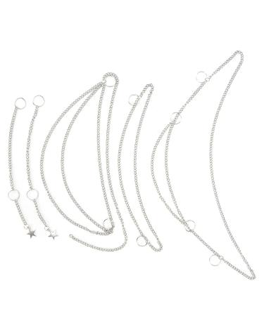 5PCS Hip Hop Punk Style Hair Braid Chain Rings | Hair Accessories for Women - Buy Online on GoSupps.com