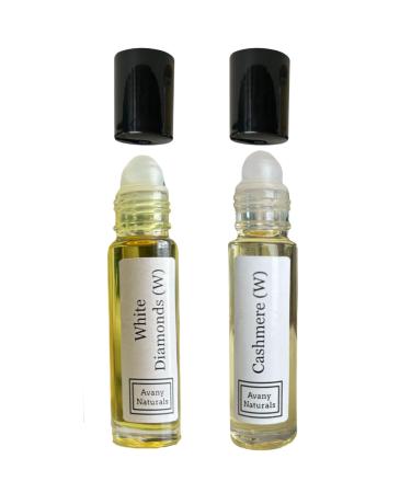 Perfumed Body Oil Samples - Mini Perfumes Women Rollerball Fragrance Oil Small Perfume for Woman Travel Size Cologne 2 pc (Floral Duo)