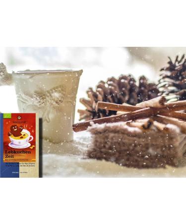 The De Noel Bio Gingerbread Tea Bags 18 Bags | Organic Christmas Tea Gingerbread Time Organic Aromatic Christmas Herbal Tea - Buy Online on GoSupps.com