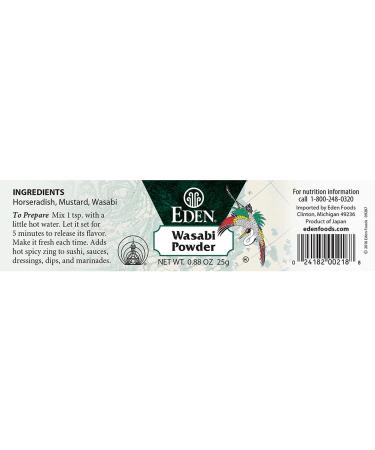 Eden Wasabi Powder - Authentic Japanese Horseradish | 0.88 oz - Buy Online on GoSupps.com