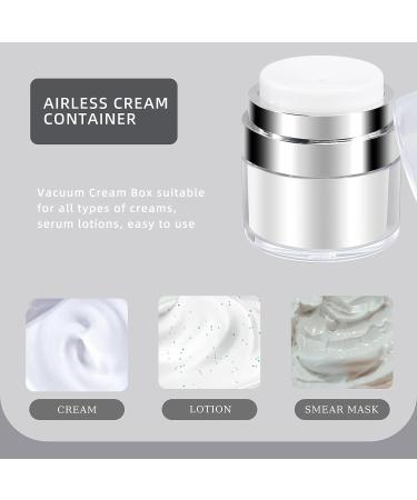 ASEVAT Airless Pump Jar 1oz White - Refillable Vacuum Pump Bottle for Lotions and Creams - Buy Online on GoSupps.com