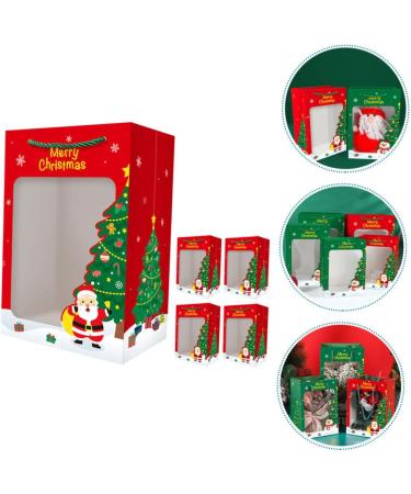 SKISUNO Party Container 5pcs Paper Goodie Bags Paper Candy Bag Containers for Xmas Storage Bags Handheld Party Bag 30x20cm Red - Buy Online on GoSupps.com