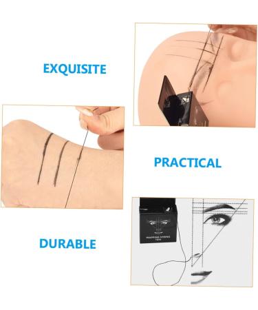 Hemoton Eyebrow Ink Cosmetic Measuring Tools Eyebrow Auxiliary Measure Ruler Wire Box Lightness 4.6x1.8x7.5cm Black - Buy Online on GoSupps.com