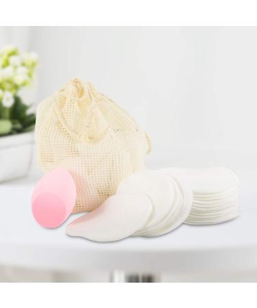 Premium make-up remover PADS 21 Pack with Beauty Blender |Bio-cotton pads |Repeated use |Ultra soft |For all skin types |Plastic -free |Storage bag |Washable