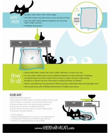 USA Made Sheer Fun Cat Toy | Stimulates Hunting Instincts | Renews Old Toys | Bigger | Versatile Ball for Cats & Kittens | Quiet Crinkle Edges | Playmat, Bed, Hide and Seek | Blue & White | 27x37 - Buy Online on GoSupps.com