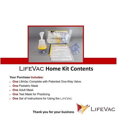 LifeVac Choking Rescue Device Home Kit for Adults and Children - Portable First Aid Choking Device (Pack of 2) - Buy Online on GoSupps.com