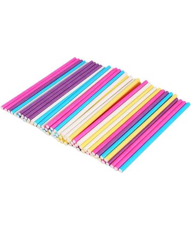  Yosoo Yosoo 100 Coloured Paper Lollipop Sticks Marshmallow Food Safe Cake Stick Safety (Colour: Blue) - Buy Online on GoSupps.com