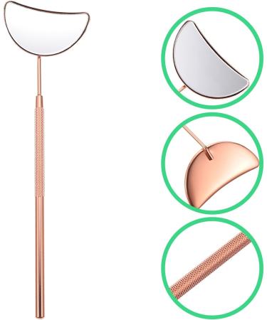 COHEALI Eyelash Mirror - Large Half Moon Vanity Makeup Mirror for Eyelash Extensions & Beauty Tools | Golden Finish - Buy Online on GoSupps.com
