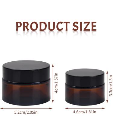 8 Pieces Amber Glass Jars - 20ml Refillable Cosmetic Containers for Creams & Lotions | Brown Glass with Lid - Buy Online on GoSupps.com