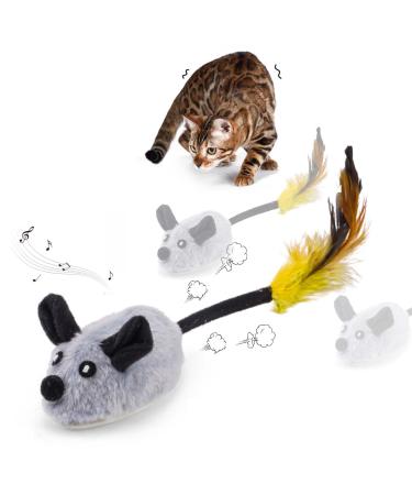Shengruili cat toys electric play mouse cat toys mice mouse toy cat toys play mice for cat interactive toy mouse for cat outlet and against boredom mouse gray battery