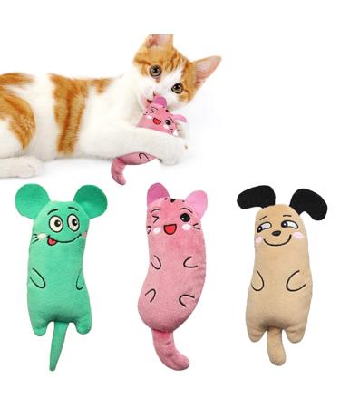 jiuhao Cat Catnip Toys 3 Pack Interactive Cat Teeth Cleaning Plush Toys for Indoor Cats Kitten- Cat Scratch Chewing Teeth Grinding Catnip Pillow Toys Fish-1 - Buy Online on GoSupps.com