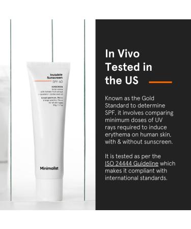Buy Minimalist SPF 40 Sunscreen Gel - Water Resistant No White Cast Ultra Light | PA+++ with Tomato Extract & Squalane | For All Skin Types - 50 gm - Buy Online on GoSupps.com