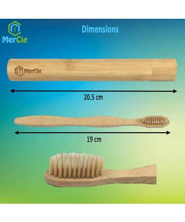 Eco-Friendly Bamboo Toothbrush Set | 4 Soft Bristle Brushes & Storage Box | 100% Biodegradable & Plastic-Free Packaging - Buy Online on GoSupps.com