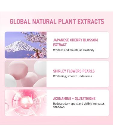 Underarm Whitening Cream Cherry Blossom Pearl Whitening Cream Japanese Cherry Blossom Private Whitening Cream Body Exfoliating Gel - Buy Online on GoSupps.com