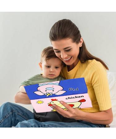 Kumprohu Tummy Time Floor Mirror - Crinkle Cloth Book with Teethers | Black and White Sensory Toys for Infants | High Contrast Developmental Infant Toy - Buy Online on GoSupps.com