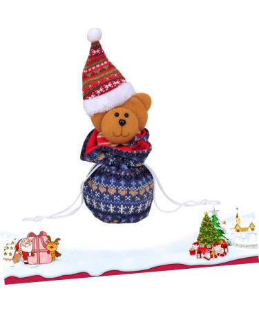 LABRIMP Christmas Sack 1pc Portable Storage Dining Bags Bear Candy for Ornament Decor Party Knitted Kids Fabric Bag - Buy Online on GoSupps.com