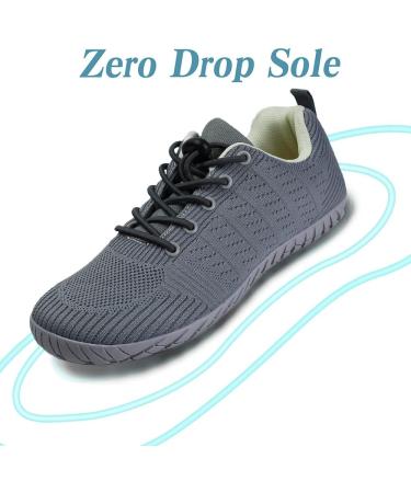 Shop Zzfaber Barefoot Shoes for Men & Women Trail Running Sneakers Fitness Shoes with Thick Sole Sizes 36-46 | Gray - Buy Online on GoSupps.com