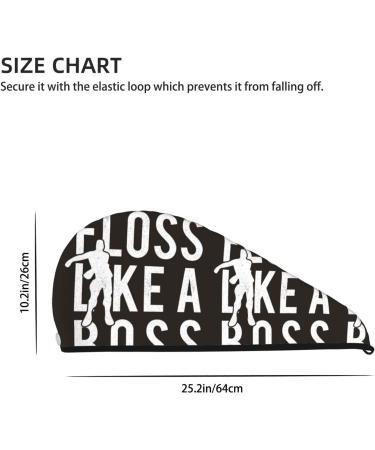 Floss Like a Boss Microfiber Hair Towel - Super Absorbent Coral Velvet Wrap for Long Curly & Thick Hair - Buy Online on GoSupps.com