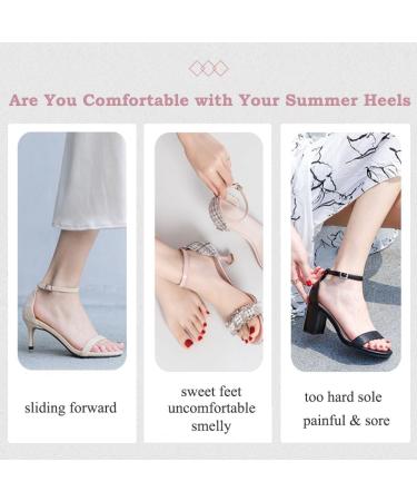 Pigskin High Heel Cushion Inserts for Women - 3/4 Invisible Self-Adhesive Insoles for Dress Shoes Sandals & Boots - Arch Support Anti-Slip Ultra-Absorbent - Apricot (Size 8-9 - Buy Online on GoSupps.com