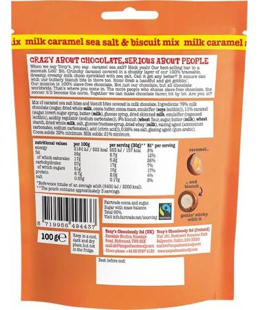 Tony's Chocolonely Mini Milk Caramel Sea Salt Chocolate Balls - 100g Sharing Box Snacks - Buy Online on GoSupps.com
