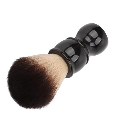 Portable men's rasier brush-professional hair razor brush with ergonomic resin handle and soft nylon bristles for the daily cleaning and care of the men's beard