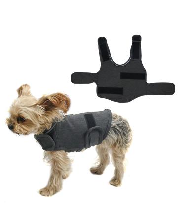 Yuehuam Dog Anxiety Relief Coat Dog Anxiety Calming Vest Jacket for Thunderstorm Breathable Dogs Shirts with Reflective Strip Puppy Anxiety Calming Vest Wrap Heather Grey S