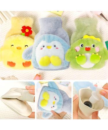 Uposao 0.5L Cute Cartoon Animal Hot Water Bottle - Soft Plush Cover Removable & Washable - Perfect for Kids & Adults - Buy Online on GoSupps.com