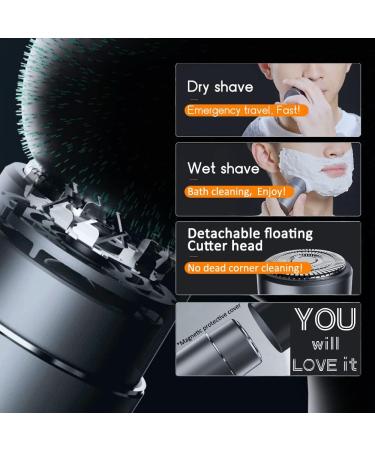 Buy IPX7 Waterproof Electric Razor for Men - Portable Rechargeable Mini Induction Shaver for Travel & Bath - Ideal Wet & Dry Use in Grey - Buy Online on GoSupps.com
