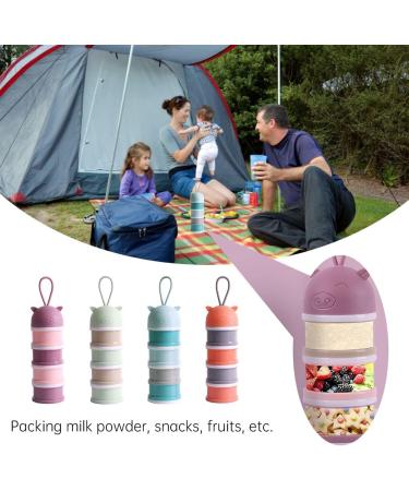 4-Layer Baby Milk Powder Dispenser & Snack Container - Non-Spill, Portable, Orange - Buy Online on GoSupps.com