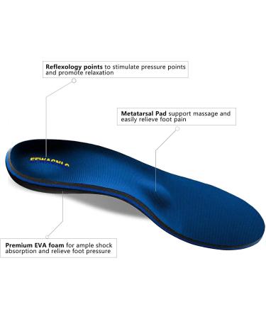 Heavy Duty Metatarsal Pain Relief Insoles for Men & Women | 220+lbs Support Plantar Fasciitis & High Arch Orthotics | Full Length Inserts Size 11-11.5 Men 13-13.5 Women - Buy Online on GoSupps.com