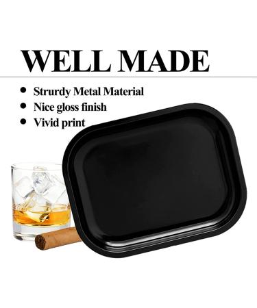 TLHOA Metal Rolling Tray - Black (7 x 5.5) | Durable and Stylish Tray - Buy Online on GoSupps.com