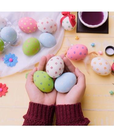 SallyFashion 15 PCS White Wooden Easter Eggs - DIY Kitchen Craft Toy for Children - Buy Online on GoSupps.com