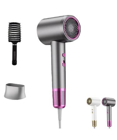 Numoya Hair Dryer Numoya Jetspeed Hair Dryer 2000w Adjustable Speed travel blow dryer with diffuser Numoya High Speed Hair Dryer Hair Dryer Travel Size for Home Travel (Gray)