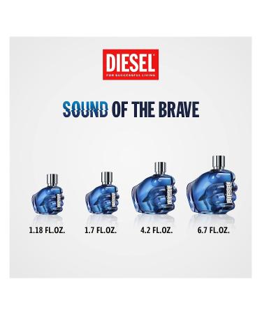Diesel Sound of the Brave Eau de Toilette for Men Notes of Lemon Spicy Juniper Berries & Ambery Wood 4.2 Fl oz EDT - Buy Online on GoSupps.com