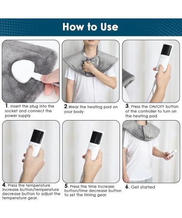 DIYFAIR Heating Pad for Neck & Back | Automatic Switch-Off | 4 Timer Modes | Relieve Pain with Comfort - Buy Online on GoSupps.com