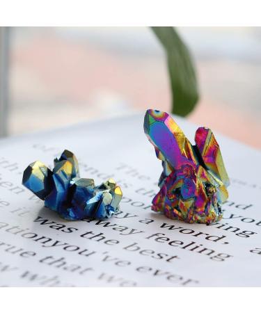 30-50g Natural Crystal Cluster Raw Quartz Electroplating Rainbow Reiki Stones Crystal Point Specimen Home Decoration Home Collections 30-50g As Picture - Buy Online on GoSupps.com