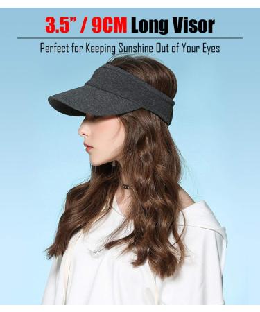 Buy Gisdanchz Sport Visor Cap - Elastic Band for Golf Tennis Running & Hiking - Dark Grey (55-59) | International Shipping Available - Buy Online on GoSupps.com