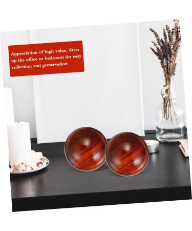 Gleavi 2 Piece Baoding Balls - Chinese Wooden Massage Balls with Handcrafted Carvings | Huanghua Pear Wood for Relaxation & Wellness - Buy Online on GoSupps.com