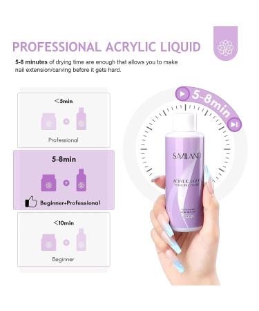 Saviland 6oz Acrylic Nail Kit with Liquid, Powder, Brush | All-in-One Starter Set for DIY Long-Lasting Extension Nails - Buy Online on GoSupps.com