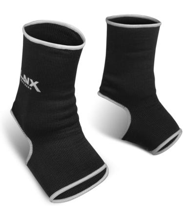 LNX Ankle Supports Pro Fight - Premium Foot Support & Protection for Muay Thai Kickboxing & MMA - Available in S M L XL - Black - Buy Online on GoSupps.com